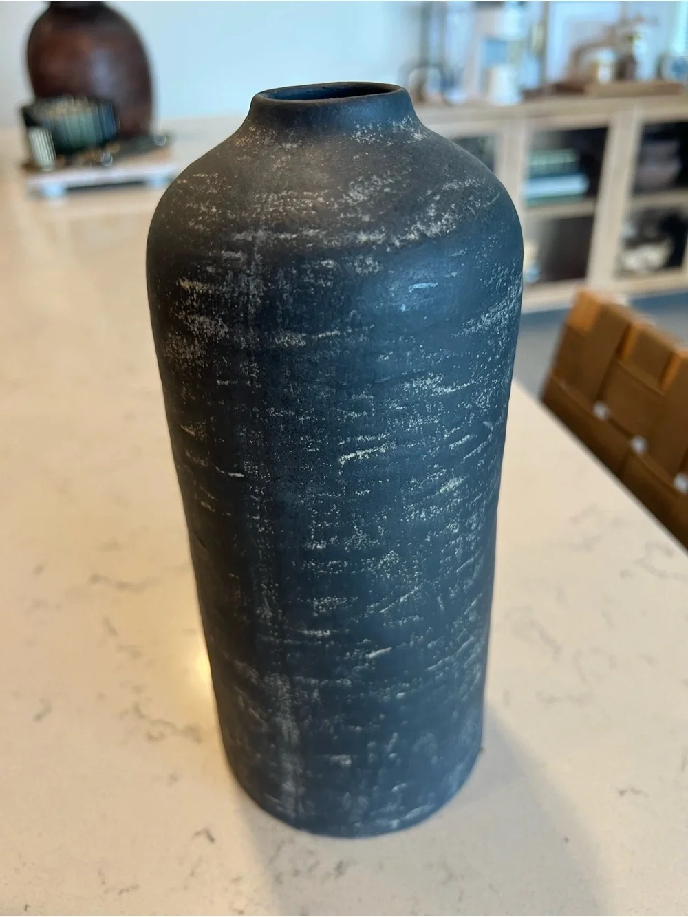 Hearth & Hand Matte Black Textured Ceramic Vase